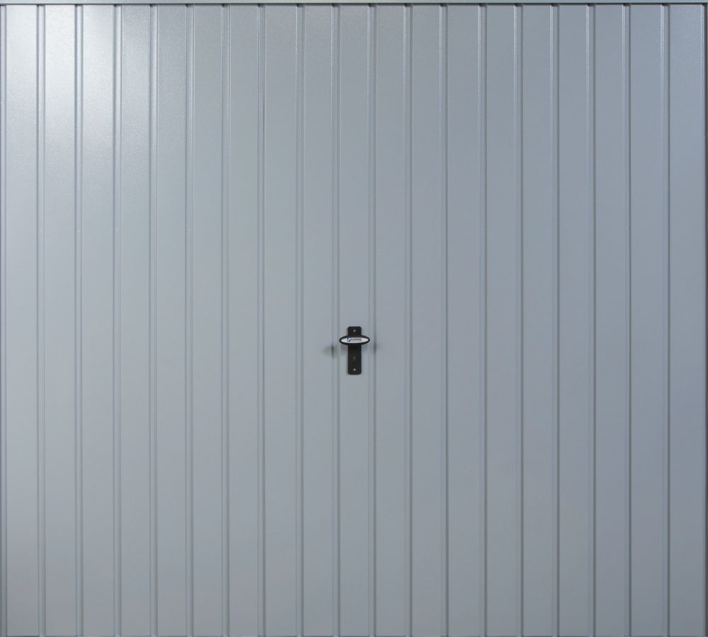 Image of Gliderol Vertical 7' 6" x 6' 6" Non-Insulated Frameless Steel Up & Over Garage Door Traffic Grey 