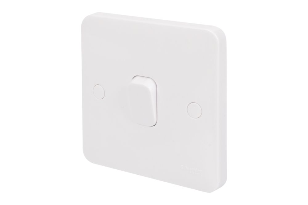 Image of Schneider Electric Lisse 10AX 1-Gang 2-Way 10AX Light Switch White 