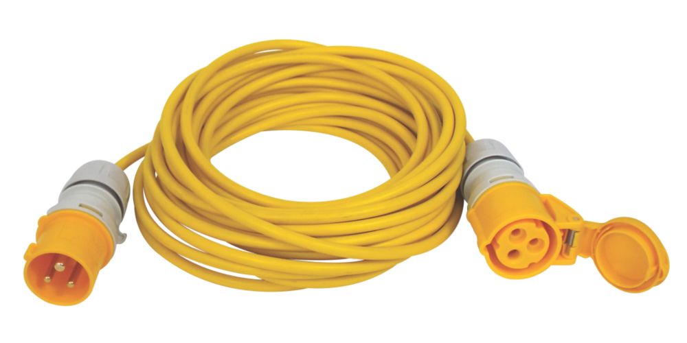 Image of Carroll & Meynell Yellow 110V Extension Lead 14m x 1.5mmÂ² 