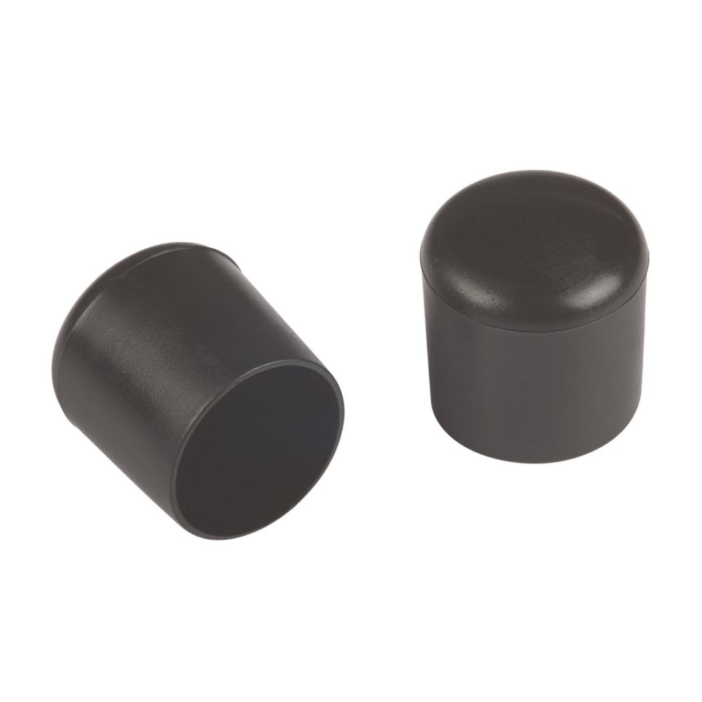 Image of Fix-O-Moll Black Tube Caps 20mm x 20mm 4 Pack 