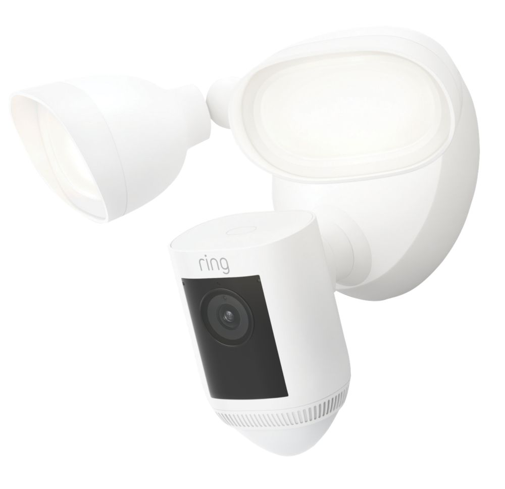 Image of Ring Cam Pro 8SF1E1-WEU0 White Wired 1080p Outdoor Smart Camera with Floodlight with PIR Sensor 