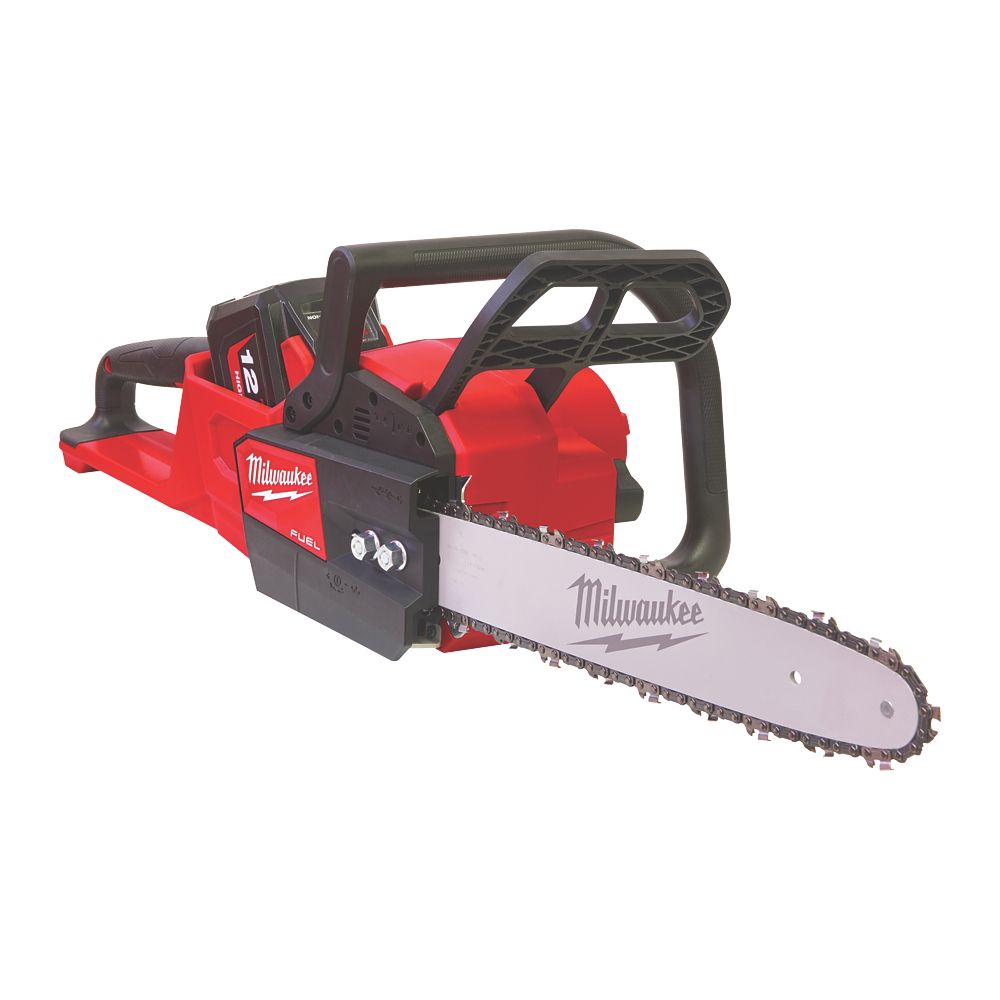 Image of Milwaukee M18 FCHS35-121 18V 1 x 12.0Ah Li-Ion RedLithium High Output Brushless Cordless 35cm Chainsaw 