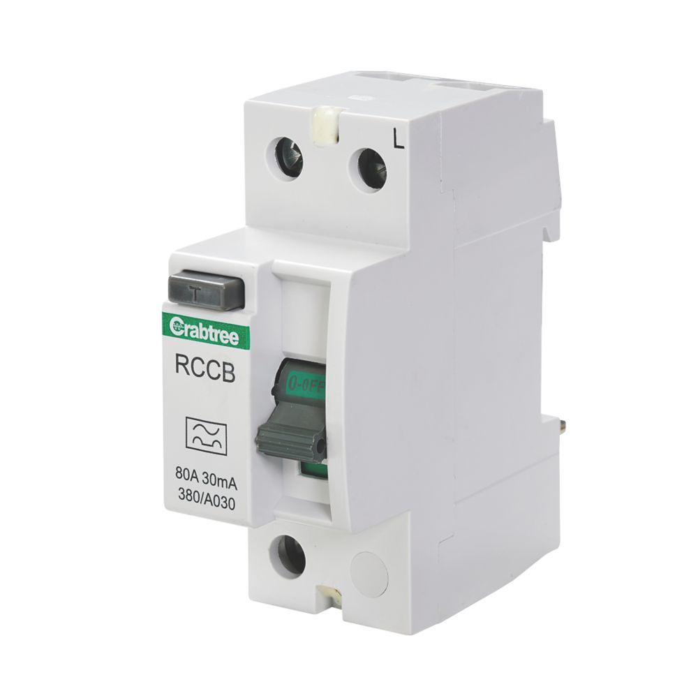 Image of Crabtree Starbreaker 80A 30mA DP Type A RCCB 
