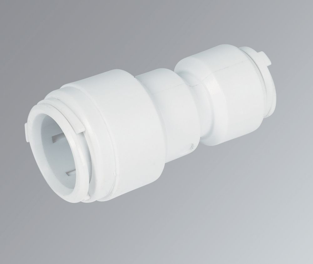 Image of FloFit Plastic Push-Fit Reducing Couplers 22 x 15mm 5 Pack 