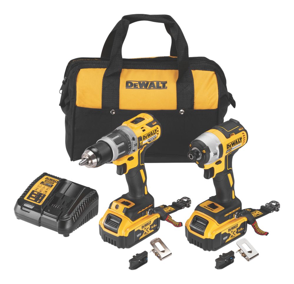 Image of DeWalt DCK266P2LR-GB 18V 2 x 5.0Ah Li-Ion XR Brushless Cordless Twin Pack 