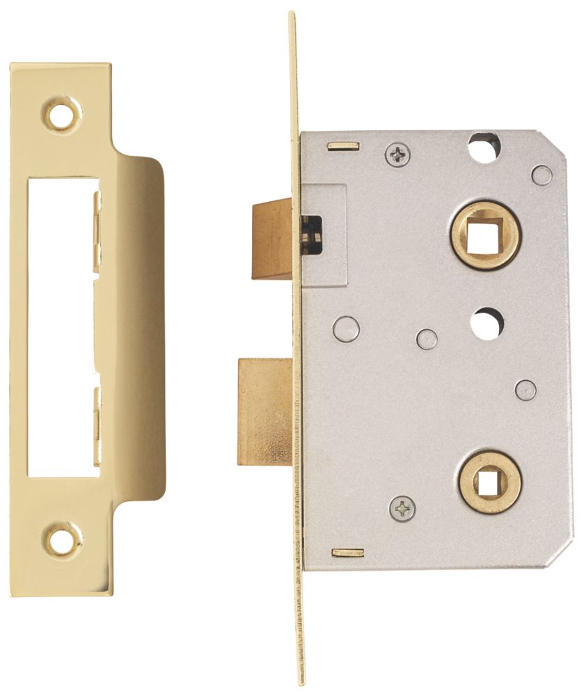 Image of ERA Brass Bathroom Lock 64mm Case - 44mm Backset 