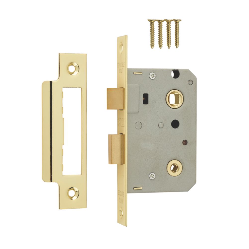 Image of ERA Brass Bathroom Lock 64mm Case - 44mm Backset 