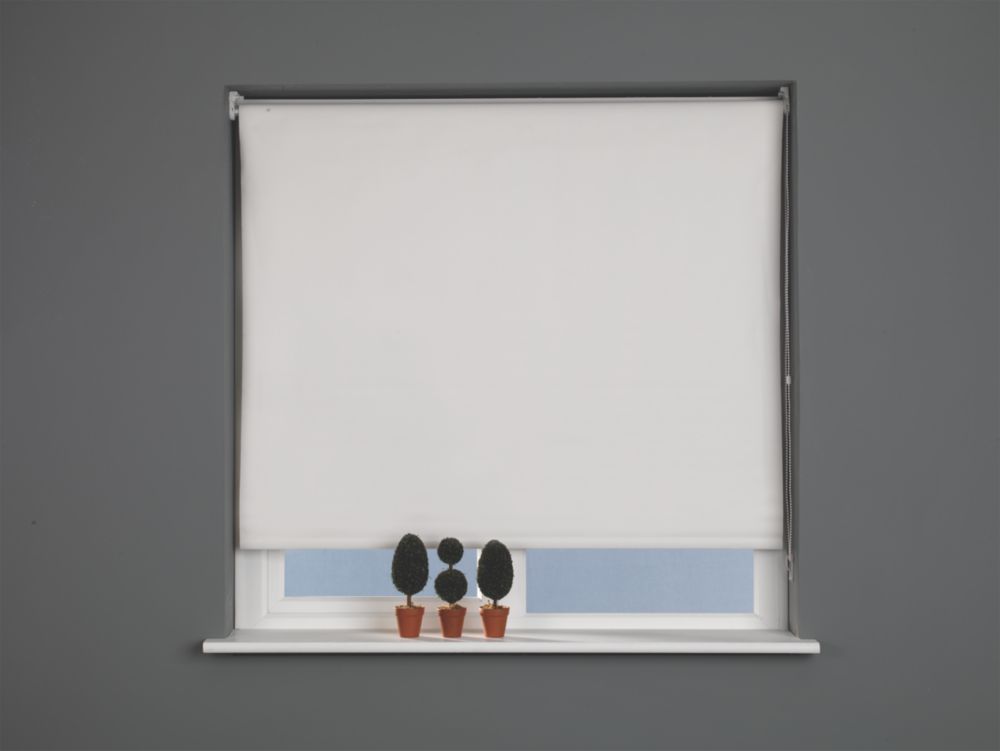 Image of Polyester Roller Blackout Blind Cream 900mm x 1700mm Drop 