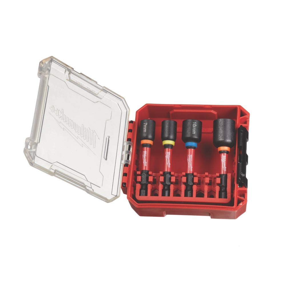 Image of Milwaukee SHOCKWAVE Nut Driver Set 4 Pcs 