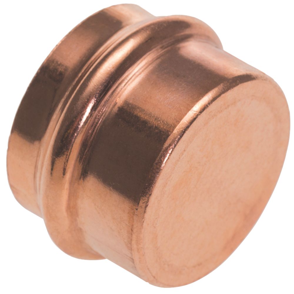 Image of Conex Banninger B Press Copper Press-Fit Stop End 22mm 10 Pack 