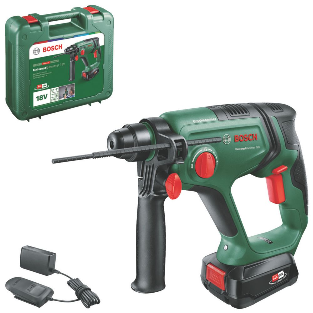 Image of Bosch UniversalHammer 2kg 18V 1 x 2.5Ah Li-Ion Power for All Cordless Hammer Drill 