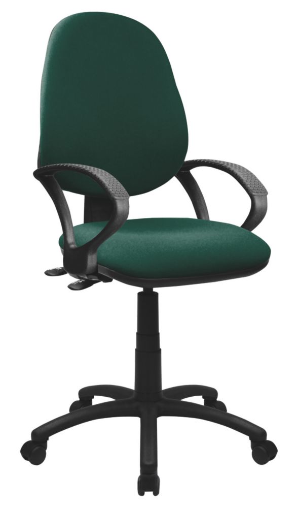 Image of Nautilus Designs Java 200 Medium Back Task/Operator Chair Fixed Arms Green 
