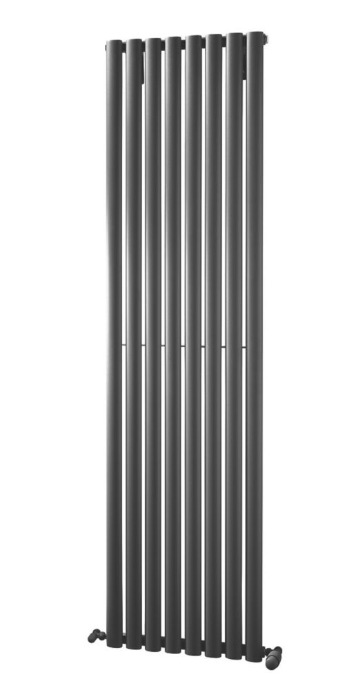 Image of Towelrads Dorney Vertical Designer Radiator 1800mm x 472mm Anthracite 3204BTU 