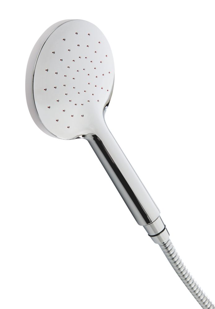 Image of Highlife Bathrooms SH401 Shower Handset Chrome and White 120mm x 245mm 