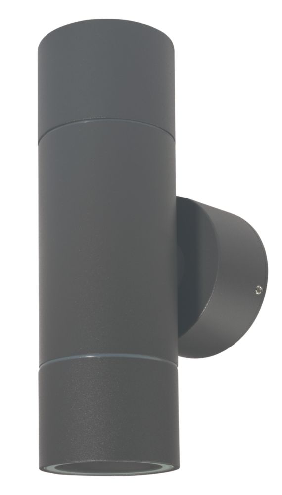 Image of 4lite Outdoor GU10 Up/Down Wall Light Graphite 