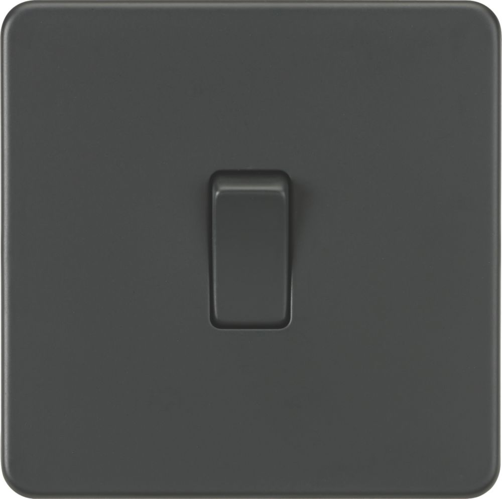 Image of Knightsbridge 20A 1-Gang DP Control Switch Anthracite 