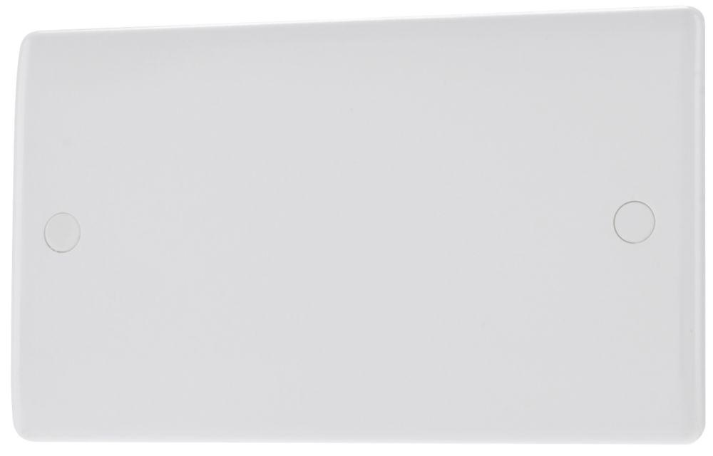 Image of British General 2-Gang Blanking Plate White 