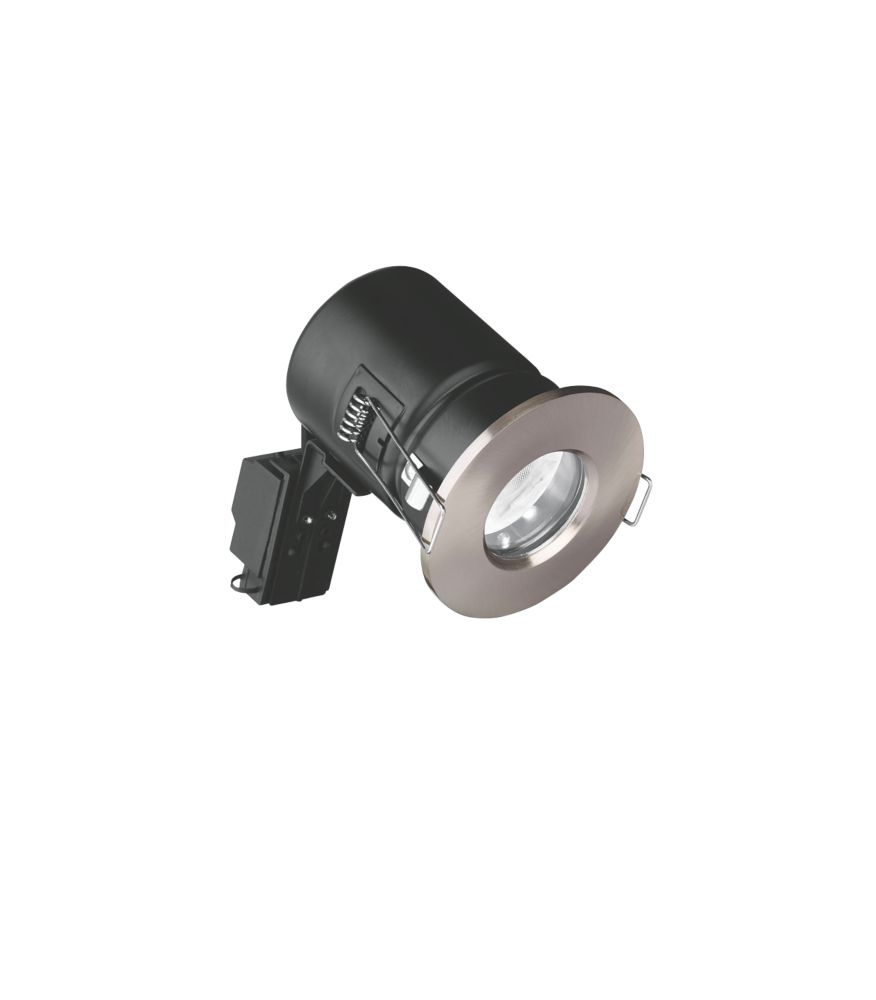 Image of Aurora EFD Fixed Fire Rated LED Downlight Satin Nickel 5W 520lm 