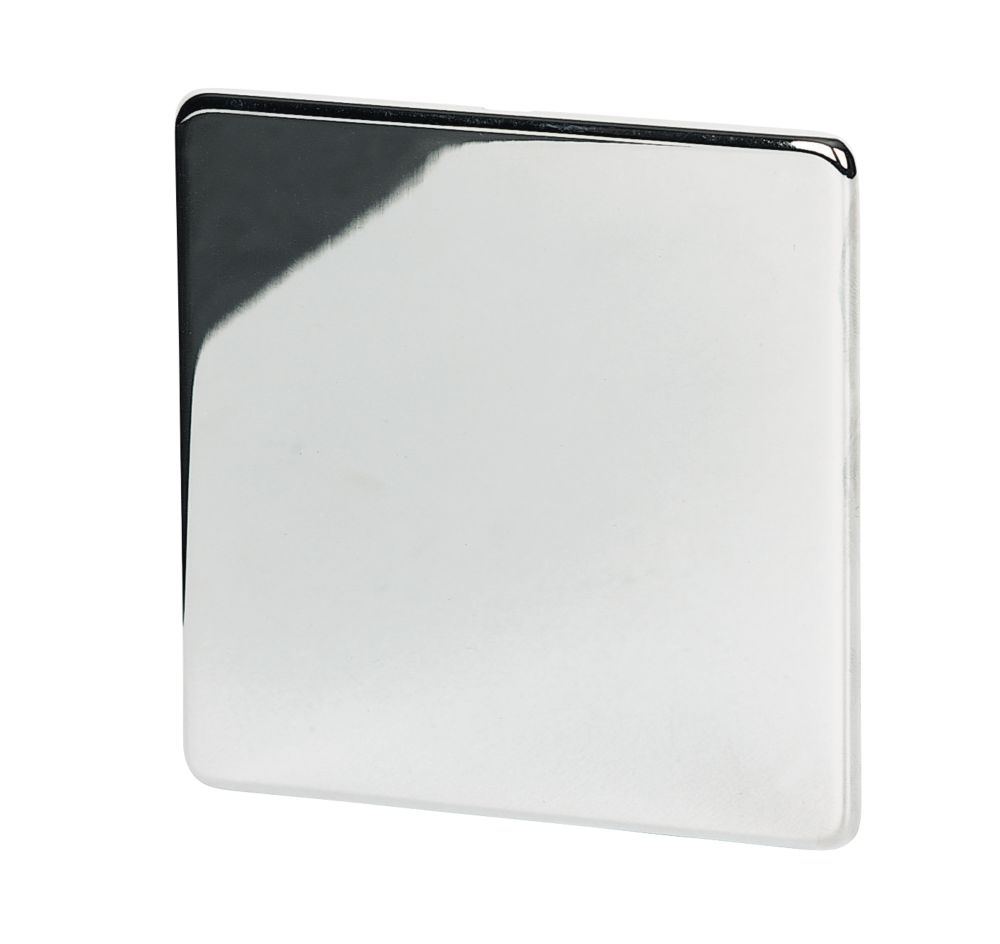 Image of Crabtree Platinum 1-Gang Blanking Plate Polished Chrome 