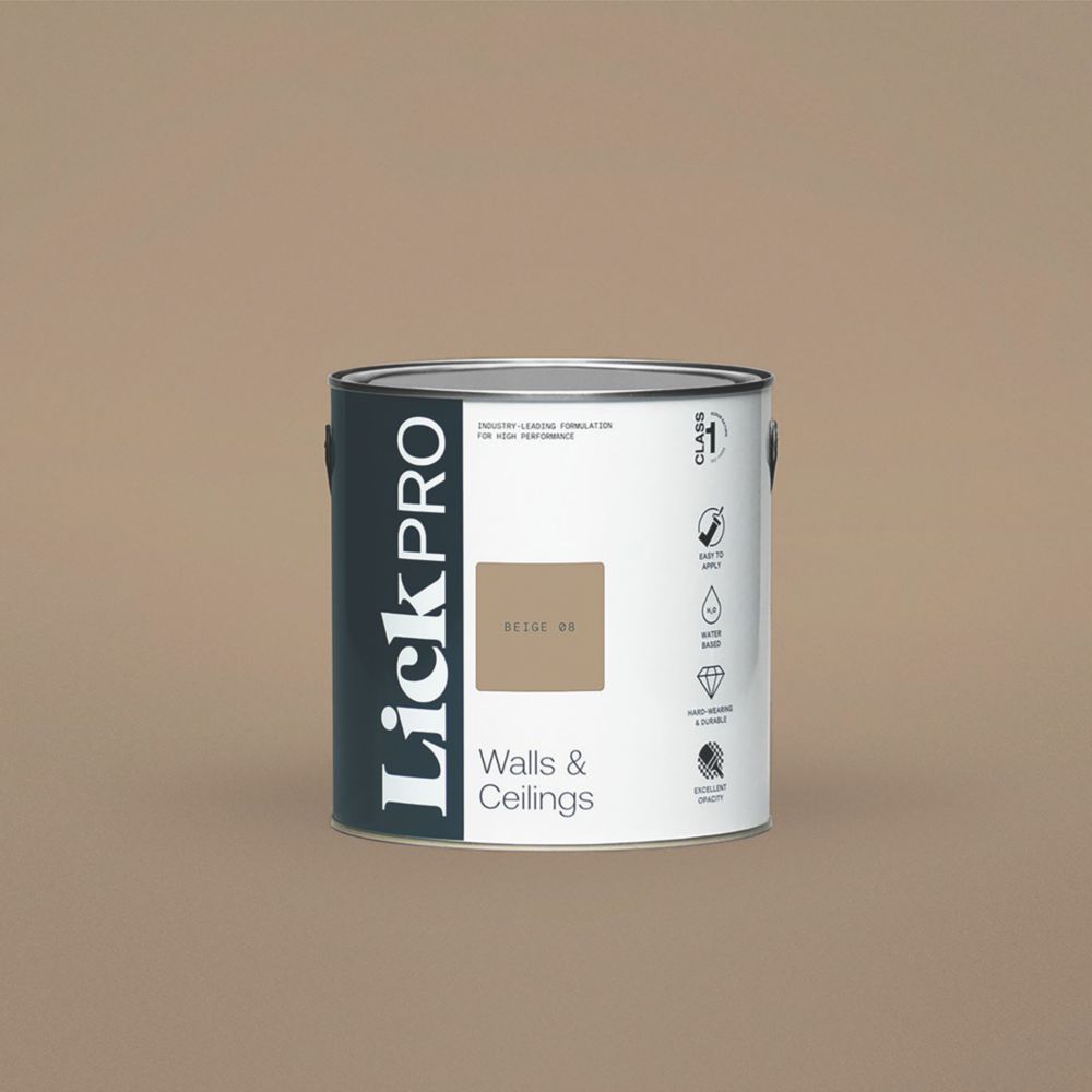 Image of LickPro Eggshell Beige 08 Emulsion Paint 2.5Ltr 