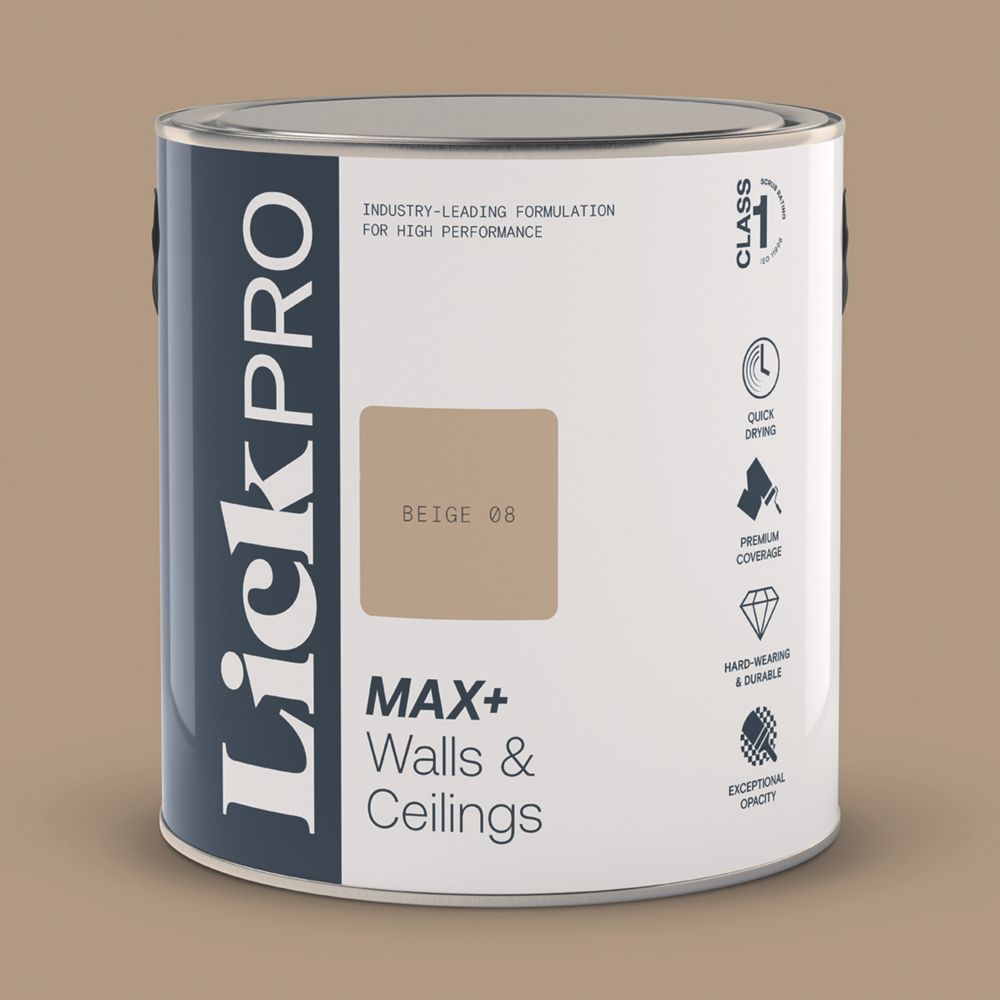 Image of LickPro Eggshell Beige 08 Emulsion Paint 2.5Ltr 