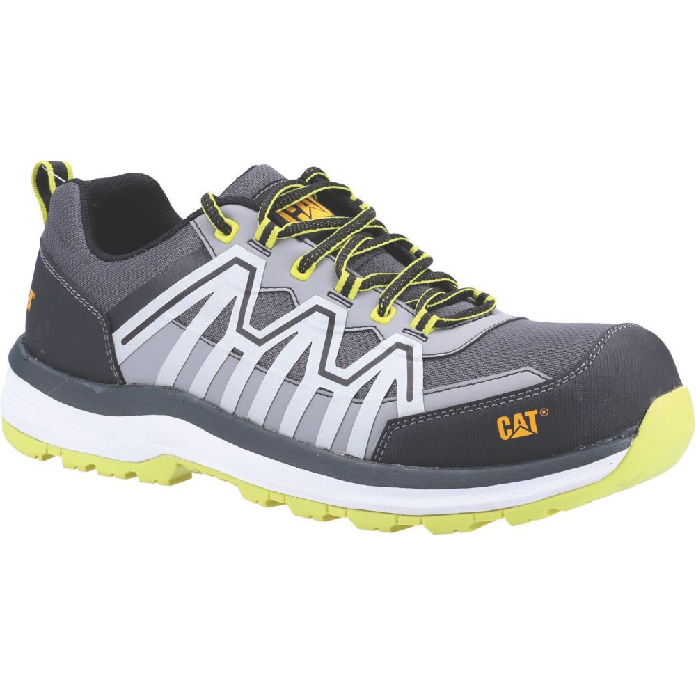 Image of CAT Charge Metal Free Safety Trainers Black/Lime Green Size 8 