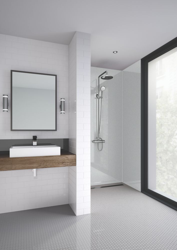 Image of Splashwall Bathroom Splashback Gloss White 600mm x 2420mm x 4mm 