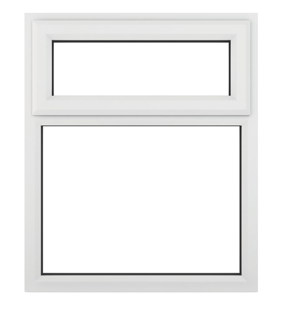 Image of Crystal Top Opening Clear Triple-Glazed Casement White uPVC Window 1190mm x 1115mm 