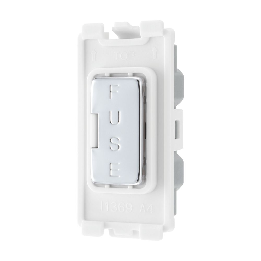 Image of British General 13A Grid Fused Spur Polished Chrome 