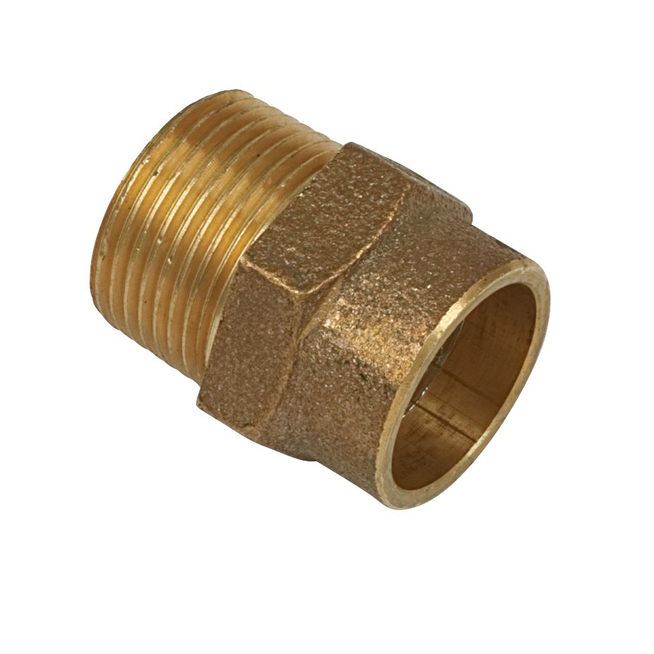 Image of Yorkshire Brass Solder Ring Adapting Male Coupler 22mm x 3/4" 