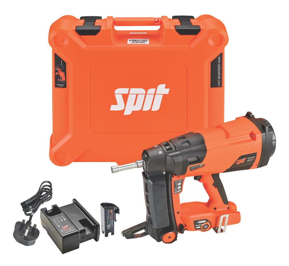 Image of Spit Pulsa 40P+ 40mm 3.7V 1 x 2.5Ah Li-Ion Brushless Concrete/Steel Cordless Gas Nail Gun 