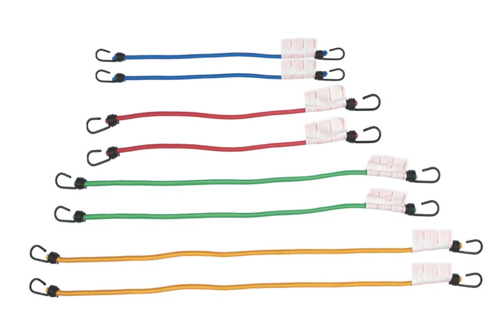 Image of Smith & Locke Assorted Bungee Set 600-1200mm x 10mm 8 Pieces 