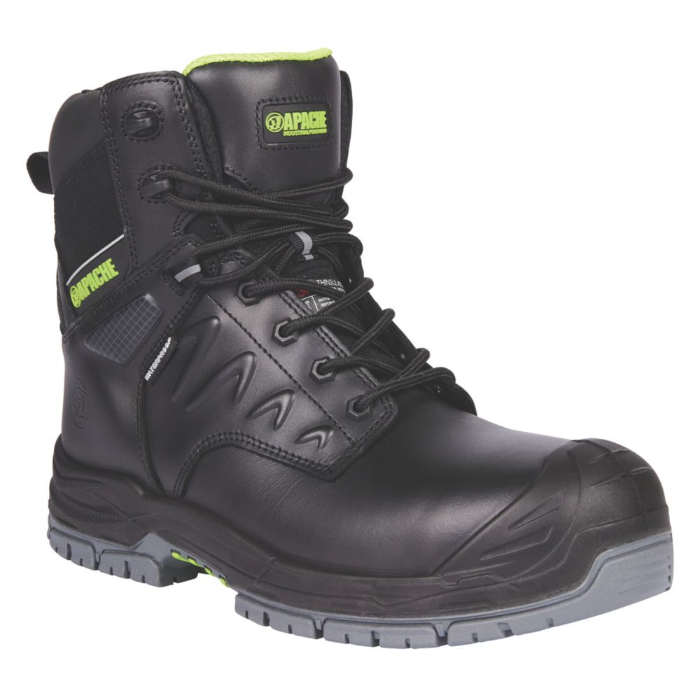 Image of Apache Chilliwack Metal Free Safety Boots Black Size 10 