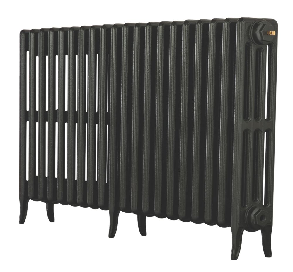 Image of Arroll Neo-Classic 4-Column Cast Iron Radiator 660mm x 1234mm Pewter 5323BTU 