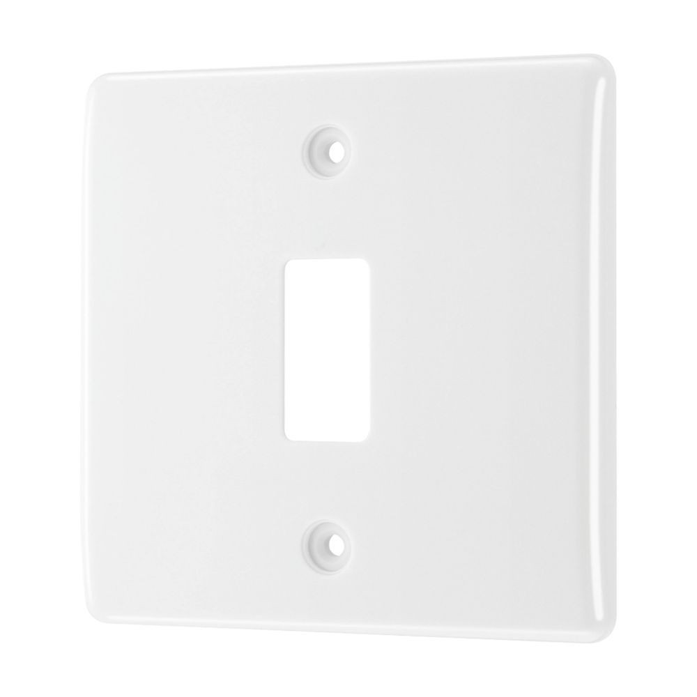Image of British General Nexus Grid 1-Module Grid Faceplate White 