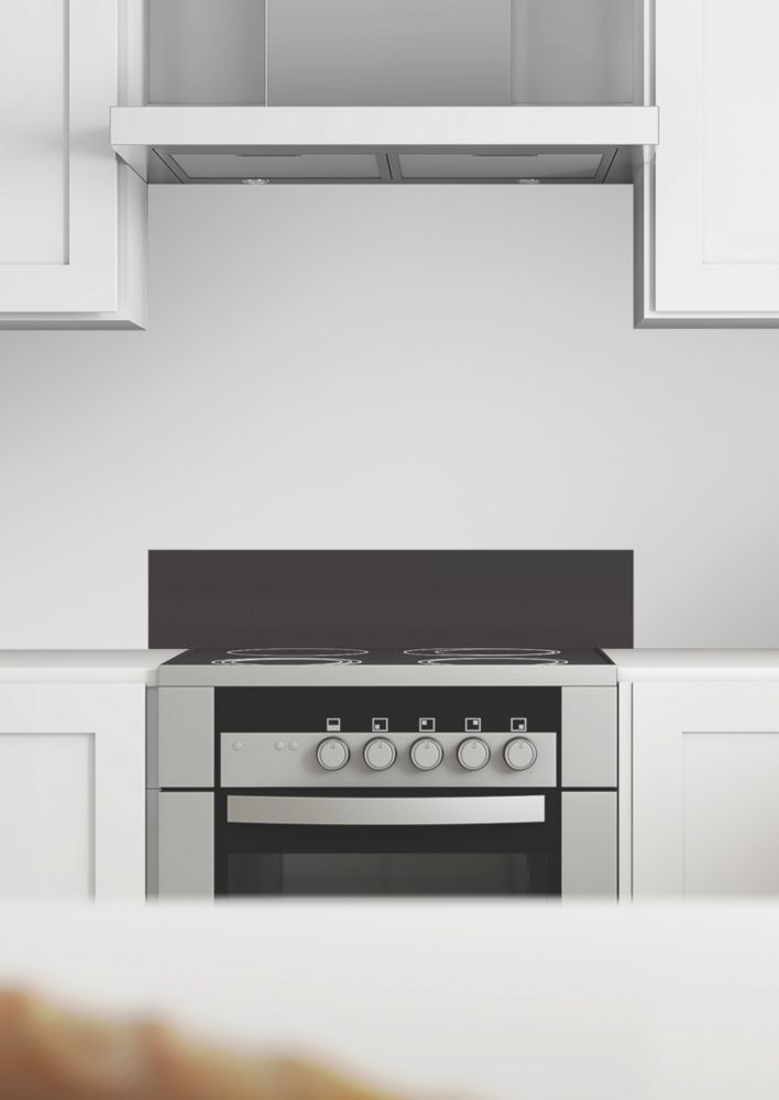 Image of Splashwall Jet Black Upstand 6mm x 200mm x 600mm 