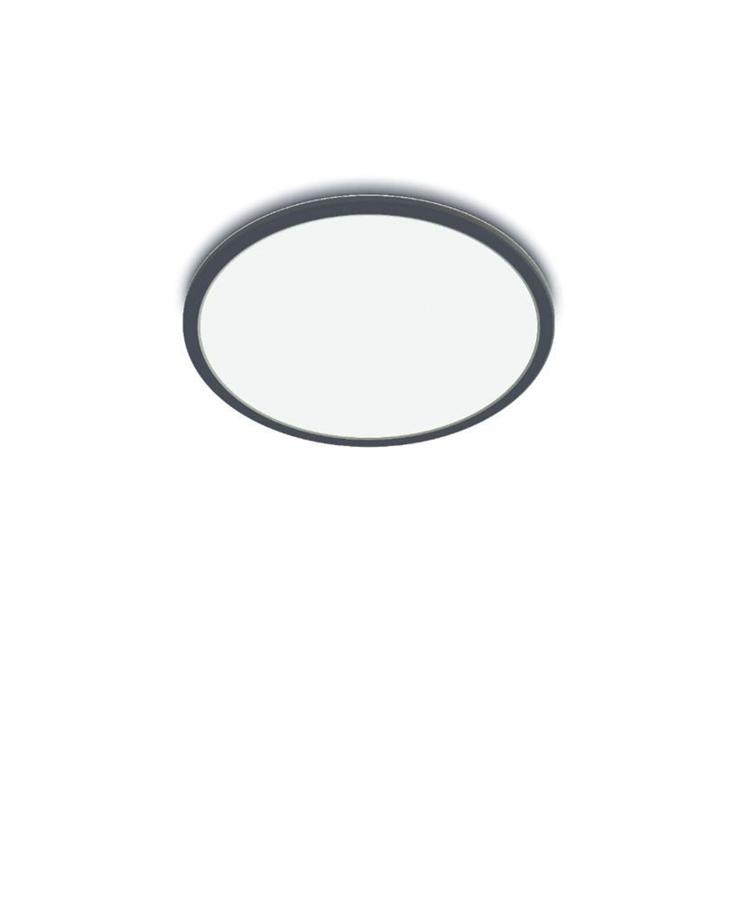 Image of Philips SuperSlim LED Ceiling Light IP44 Black 18W 1500lm 
