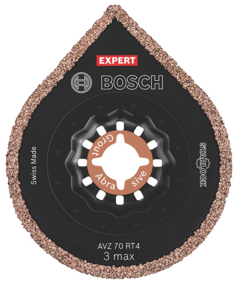 Image of Bosch Expert AVZ 70 RT4 40 Carbide-Grit Mortar, Soft Tiles, Fibre Plastics, Fibre Cement Boards, GFK & CFK Removal Blade 70mm 