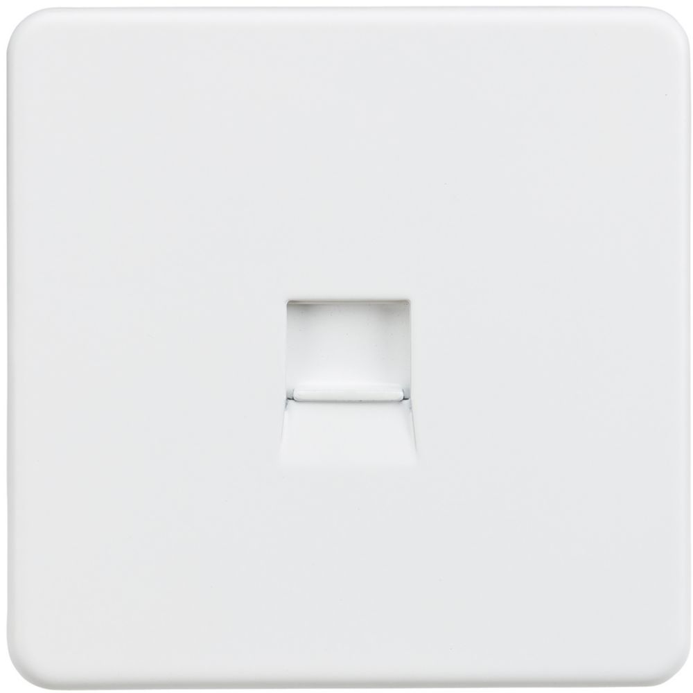 Image of Knightsbridge Master Telephone Socket Matt White 