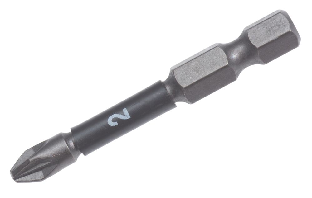 Image of Wera Impaktor 1/4" 50mm Hex Shank PZ2 Diamond-Coated Screwdriver Bits 5 Pack 