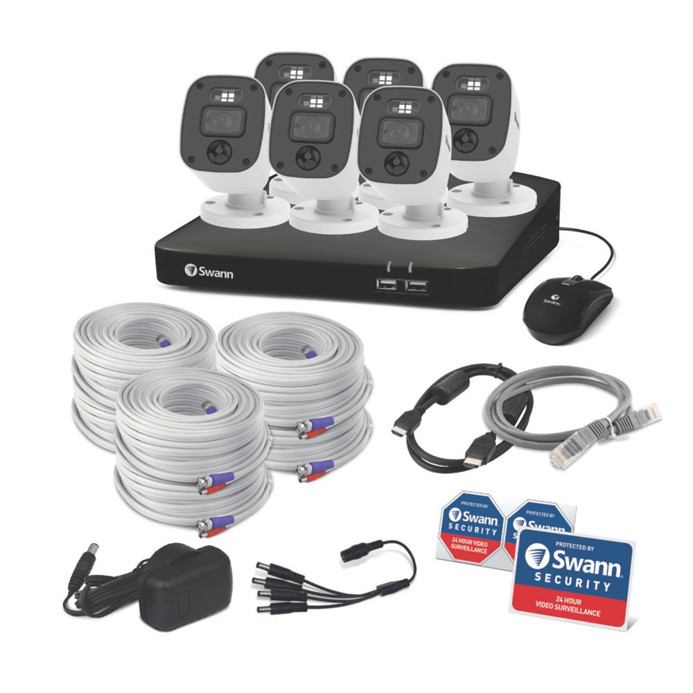 Image of Swann Enforcer SWDVK-846806MQB-EU 1TB HDDGB 8-Channel 1080p DVR CCTV Kit & 6 Indoor & Outdoor Cameras 