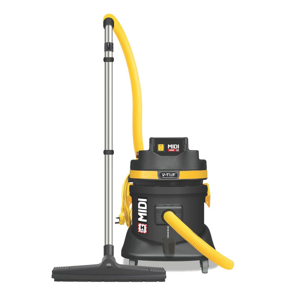 Image of V-Tuf MIDIH240 1400W 21Ltr H-Class Wet & Dry Dust Extractor 240V 