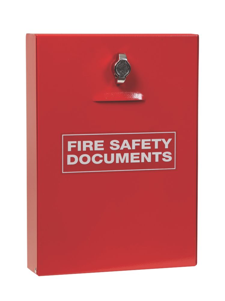 Image of Firechief Seal Latch Fire Document Cabinet 252mm x 60mm x 350mm Red 