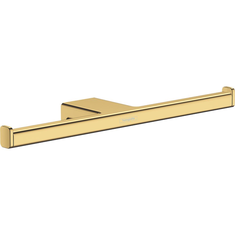Image of Hansgrohe AddStoris Double Toilet Roll Holder Polished Gold Optic 