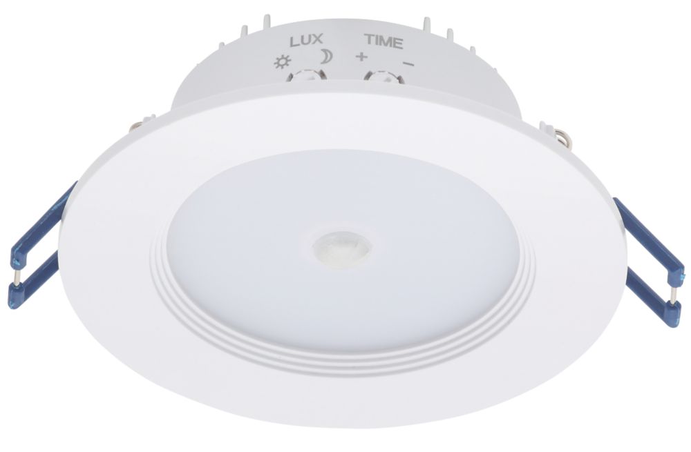 Image of Zinc RENO Fixed LED Downlight with PIR White 8W 500lm 