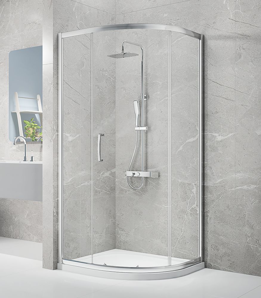 Image of Triton Neo Eight Framed Quadrant Shower Enclosure Non-Handed Chrome 1000mm x 800mm x 1900mm 
