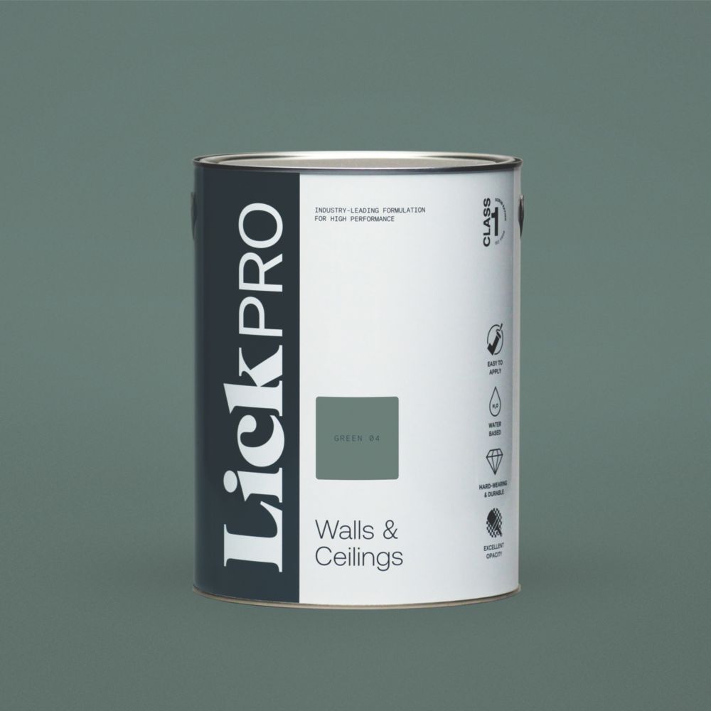 Image of LickPro Eggshell Green 04 Emulsion Paint 5Ltr 