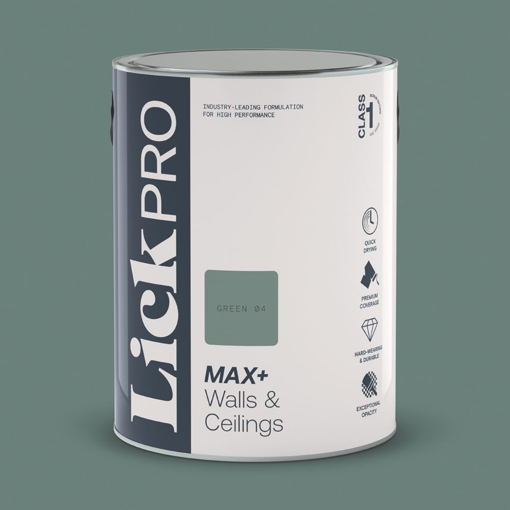Image of LickPro Eggshell Green 04 Emulsion Paint 5Ltr 