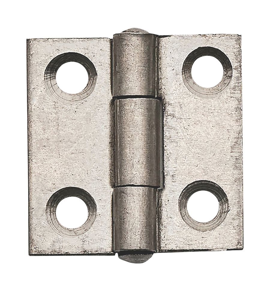 Image of Self-Colour Fixed Pin Butt Hinges 25mm x 24.5mm 2 Pack 