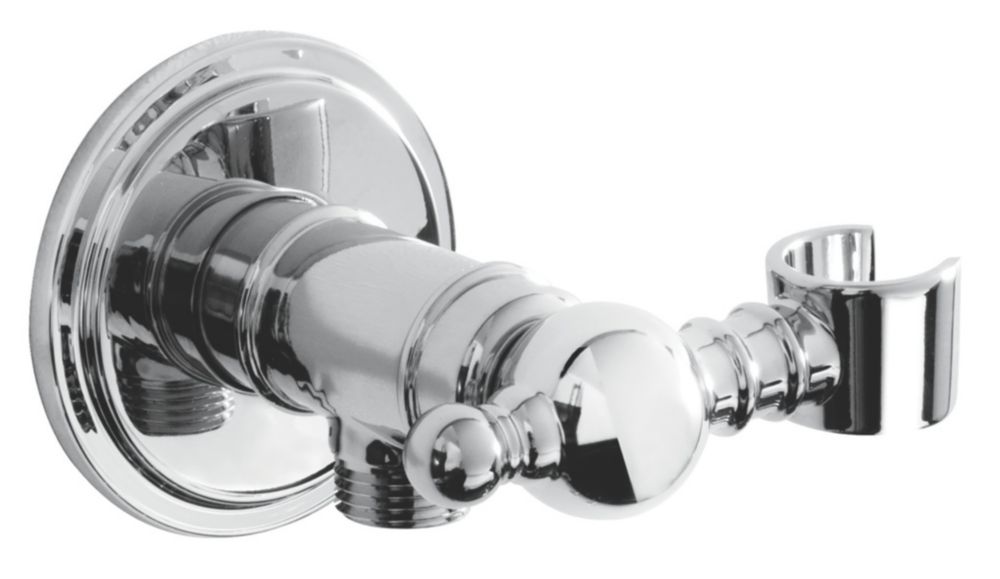Image of Bristan Shower Wall Outlet Handset Holder Bracket Chrome 97mm 